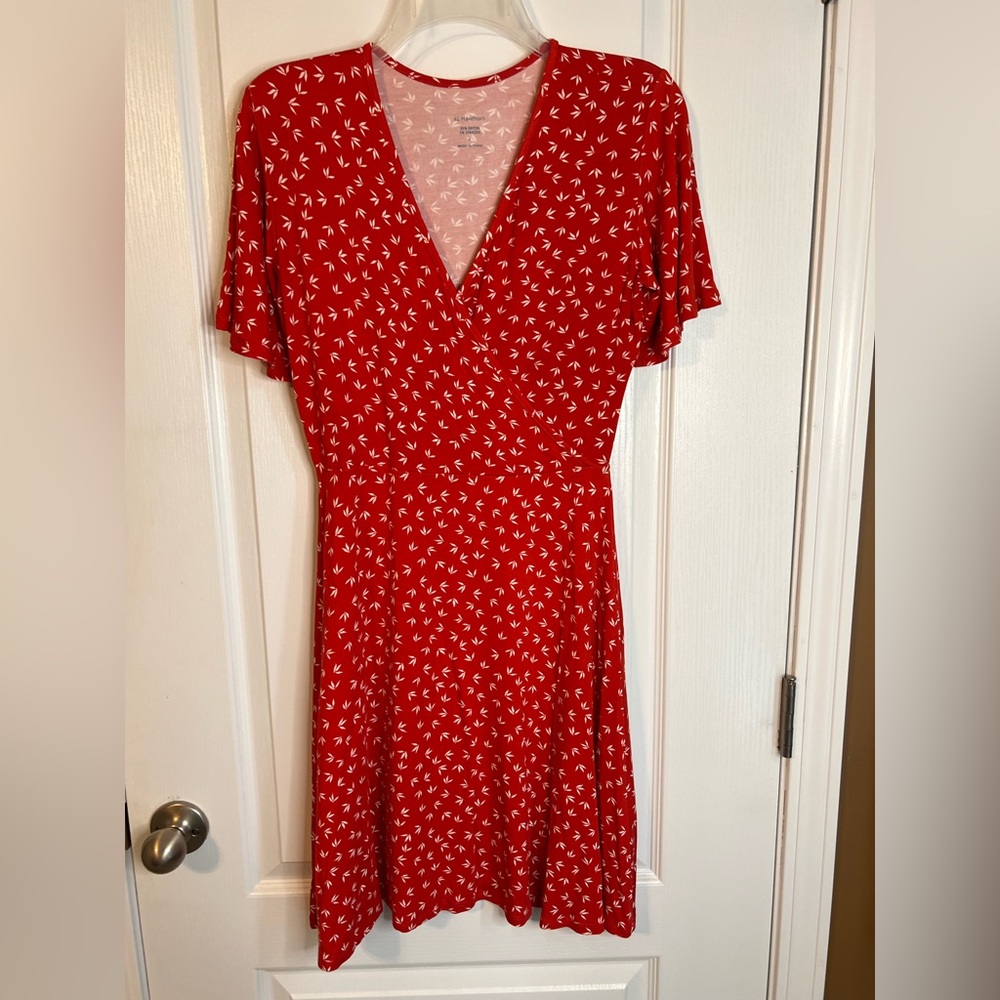 41 Hawthorn Red and White Patterned Dress